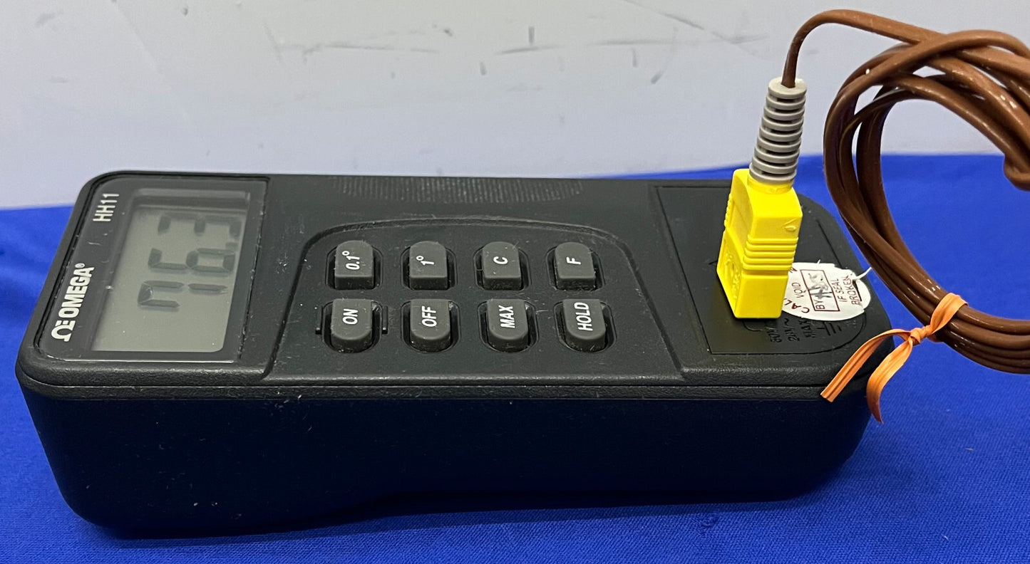 OMEGA HH11 THERMOKOPPELMETER DIGITAAL MET TYPE K-SONDE CH+ AL-KABEL
