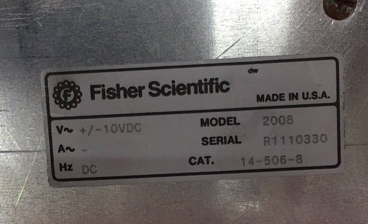 FOR PARTS/REPAIR - FISHER SCIENTIFIC 2008 / CAT. 14-506-8 ELECTRONIC STIRRER