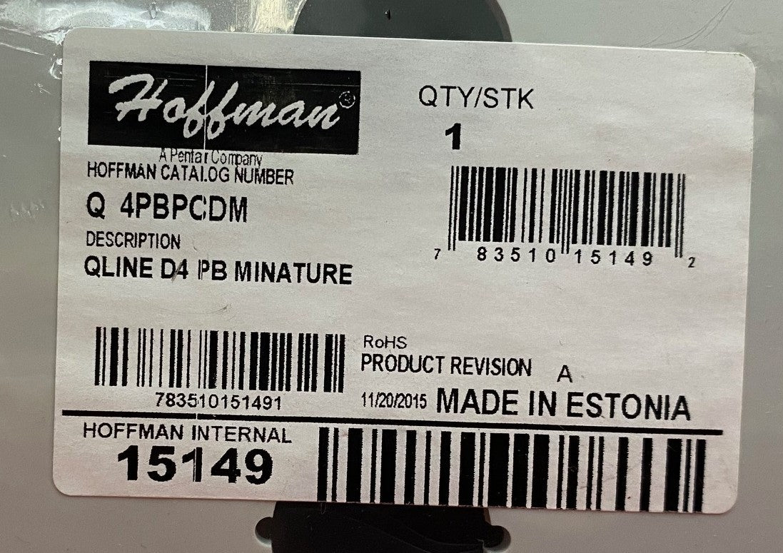 HOFFMAN Q4PBPCDM 15149 MINATURE CONTROL STATION ENCLOSURE