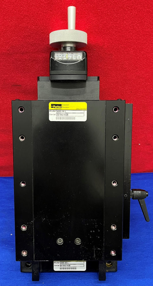 Parker Daedal 4955-06-L Handmatig aangedreven positioner Stage Ball spindel met vergrendeling