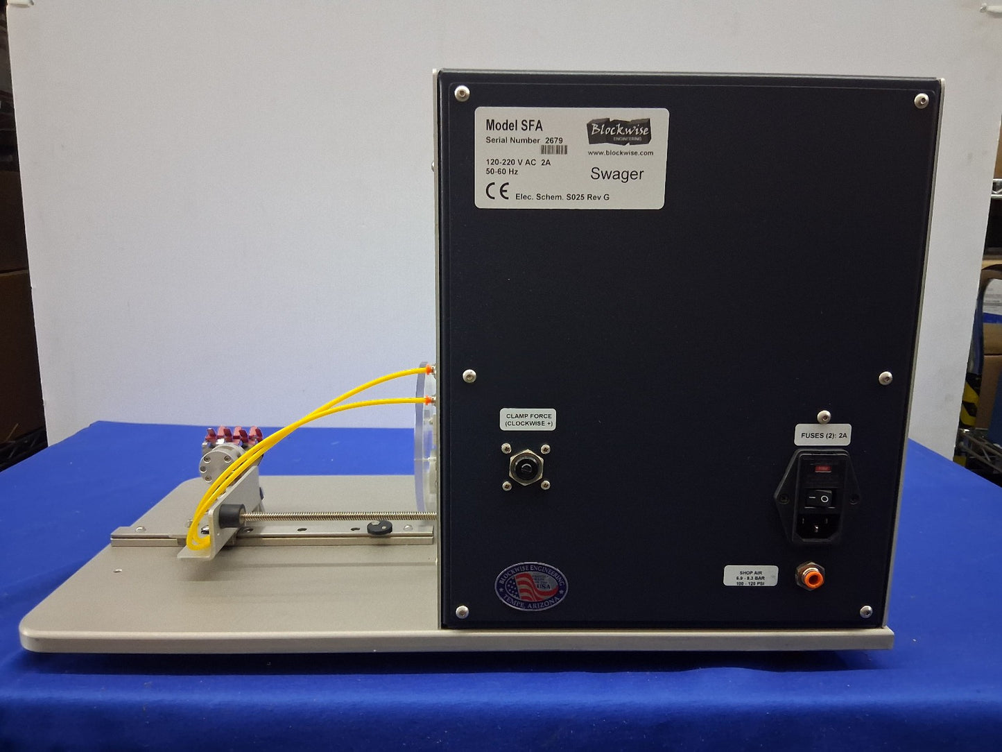 Blockwise Engineering SFA Marker Band Swager 120-220 VAC 2A 50-60 Hz 500 RPM