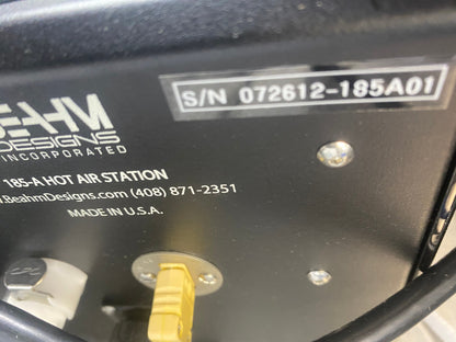 Beahm 185-A STANDARD HOT AIR STATION/ HOT AIR BOX/ HOT BOX /TESTED/WORKS