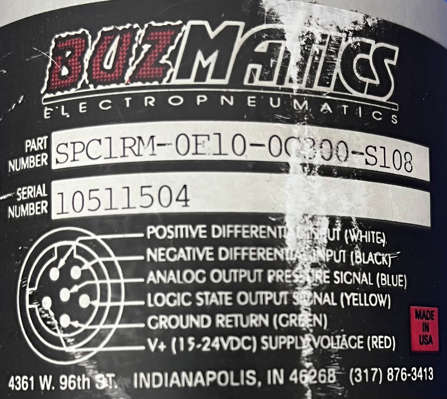 BUZMATICS SPC1RM-0E10-0G300-S108 TRASDUTTORE DI PRESSIONE 0-10vdc 300PSI