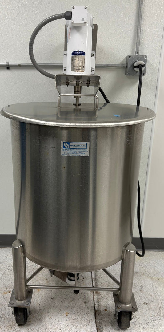 G&F MANUFACTURE SST-30G VERTICAL FINISH  MIXING TANK 30 GALLON FOR PARTS REPAIR