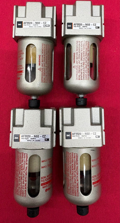 SMC AFM20-N02-CZ MODULAR PNEUMATIC MIST SEPARATOR 150PSI MAX - QTY 4