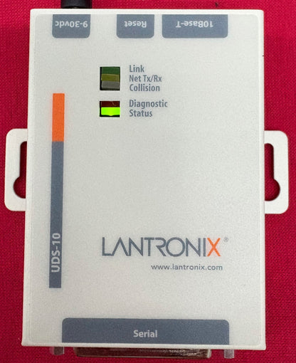 LANTRONIX® UDS-10 SERIAL TO ETHERNET INTERFACE 080-212-000 w/ POWER SUPPLY