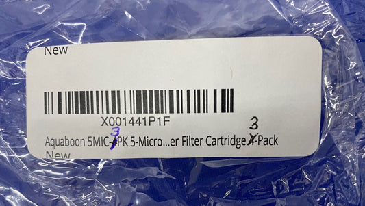 AQUABOON X001441P1F 5MIC 5-MICRO…ER FILTER CARTRIDGE -QTY OF 3 FILTER CARTRIDGES