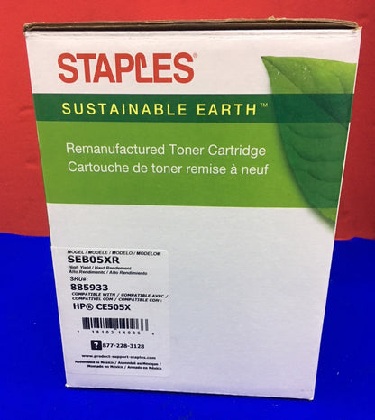 CARTUCCIA TONER RICONDIZIONATA STAPLES SEB05XR / HP CE505X 