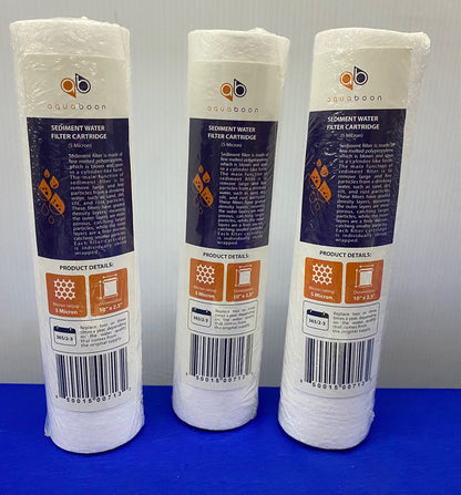 AQUABOON X001441P1F 5MIC 5-MICRO…ER FILTER CARTRIDGE -QTY OF 3 FILTER CARTRIDGES