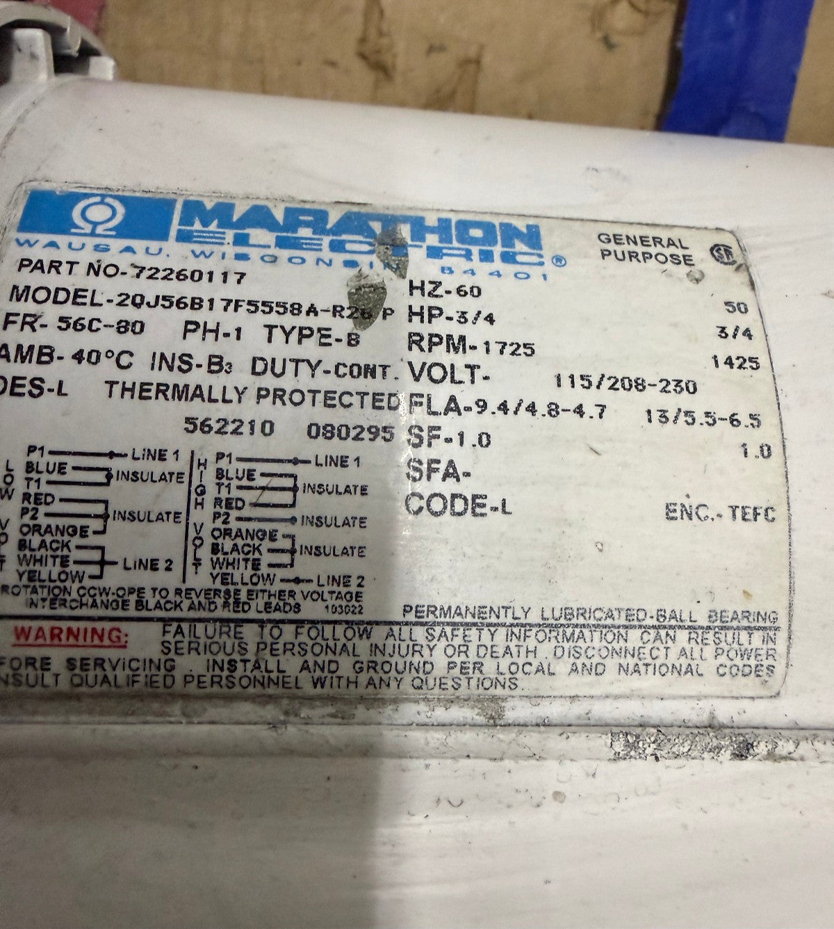 Leybold / Trivac D8B 91256-2 Dual Stage Rotary Vane Vacuum Pump For Parts/Repair