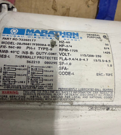 Leybold / Trivac D8B 91256-2 Dual Stage Rotary Vane Vacuum Pump For Parts/Repair