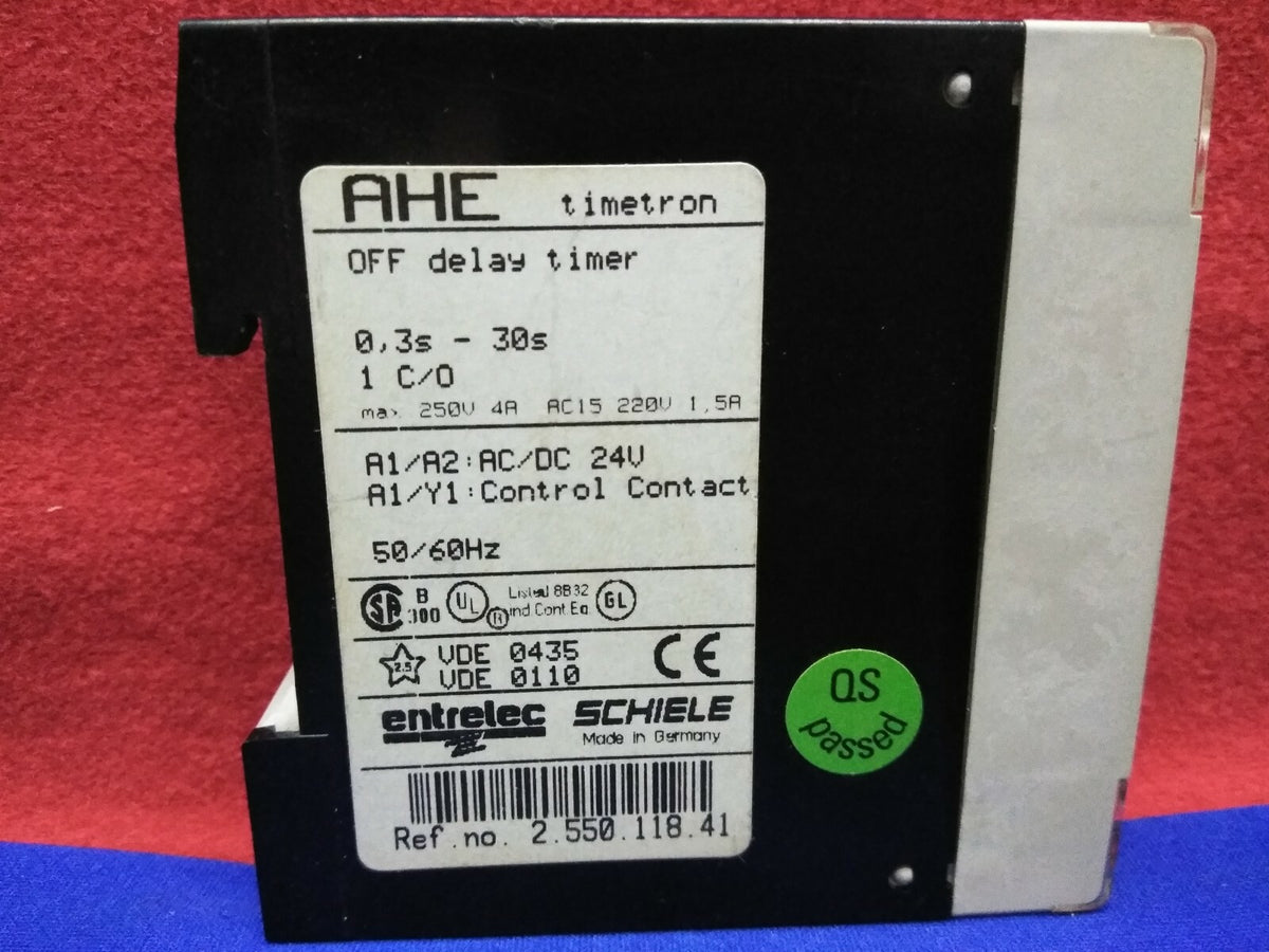 ENTRELEC AHE SCHIELE TIMETRON Ausschaltverzögerungstimer .3-30s 2.550.118.41 / 255011841