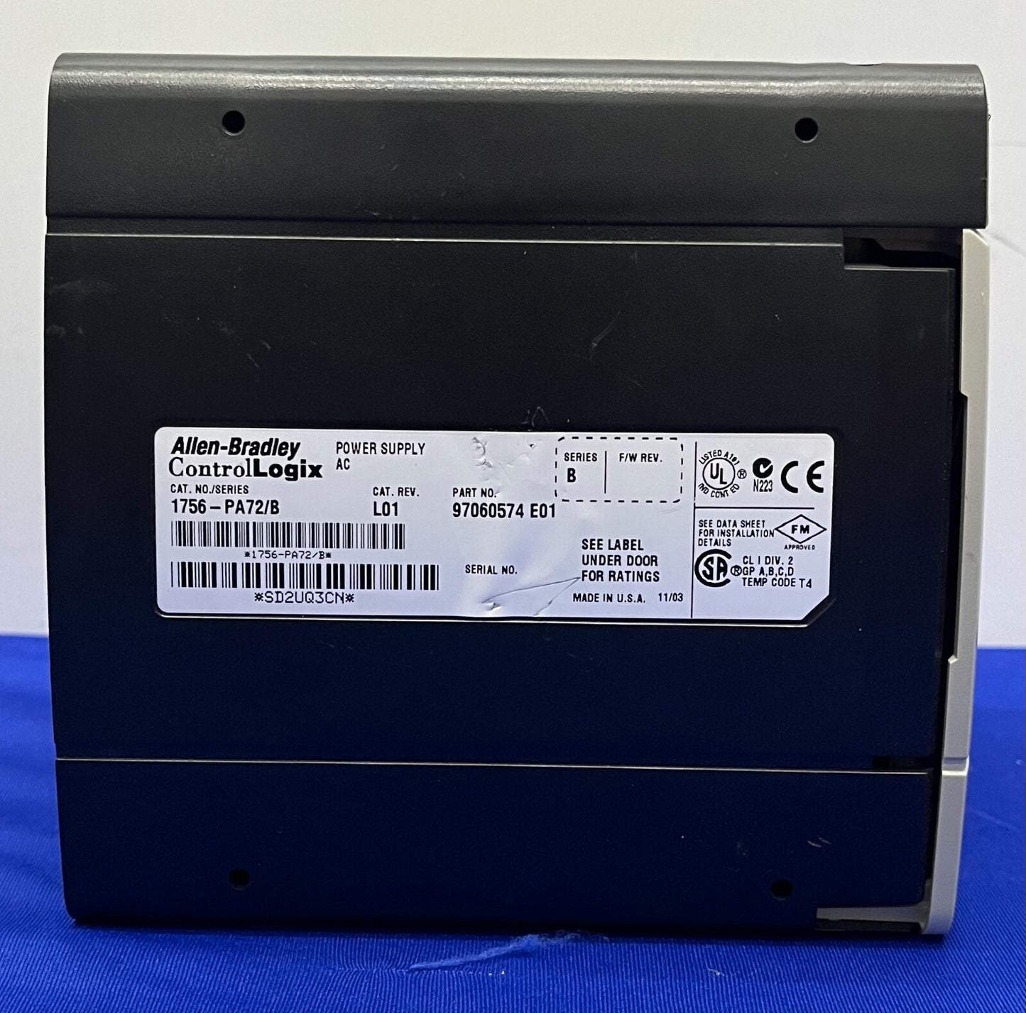 Allen-Bradley AB CONTROLLOGIX 1756-PA72/B SER B AC-VOEDING - ONDERDELEN/REPARATIE 