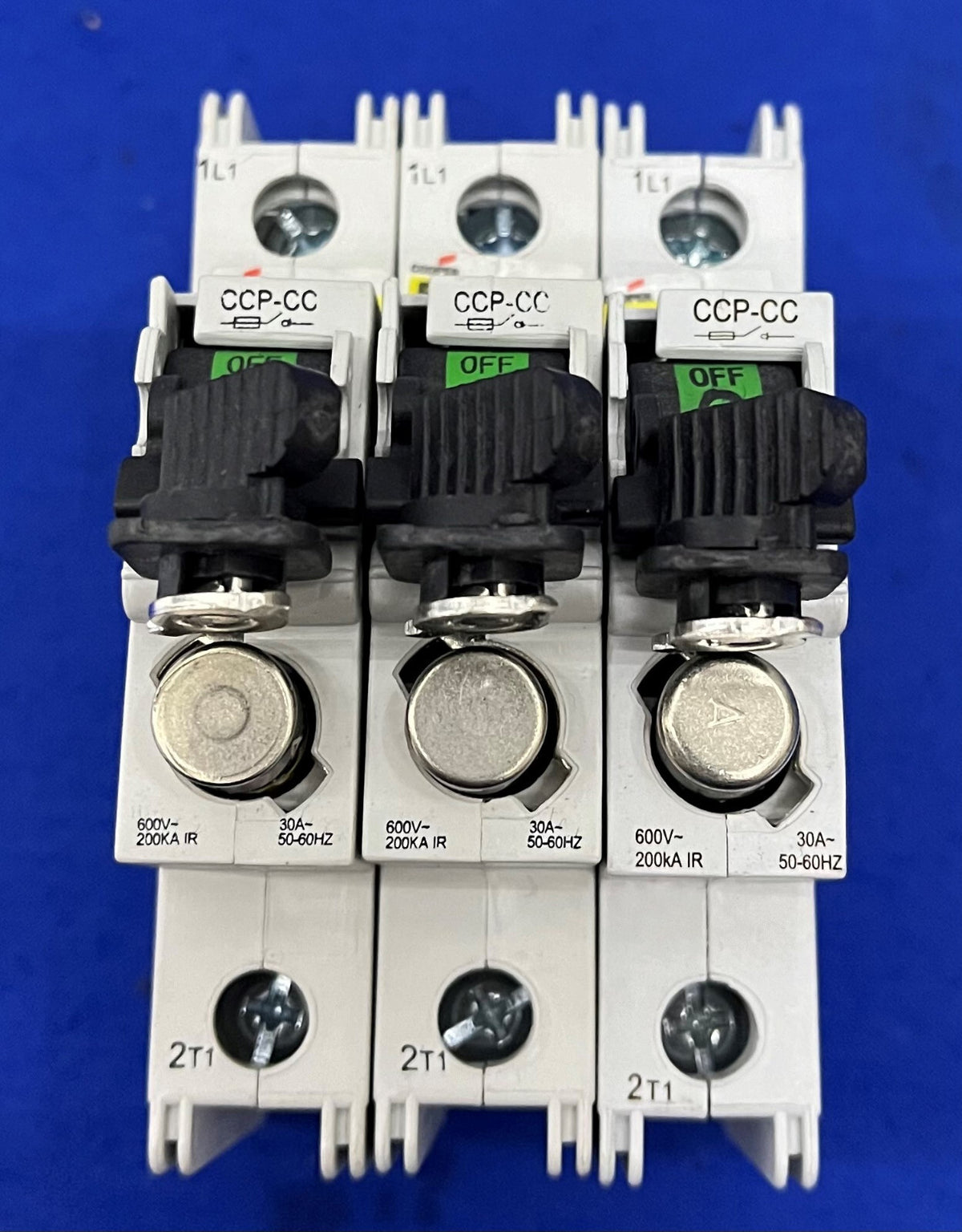 Kupfer Bussmann CCP-1–30CC Sicherungshalter Leistungsschalter 600 V AC 30 A Menge von 3