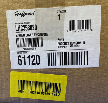 HOFFMAN® LHC353020 HINGED COVER ENCLOSURE REV B 11.81" X 7.87" X 13.78"