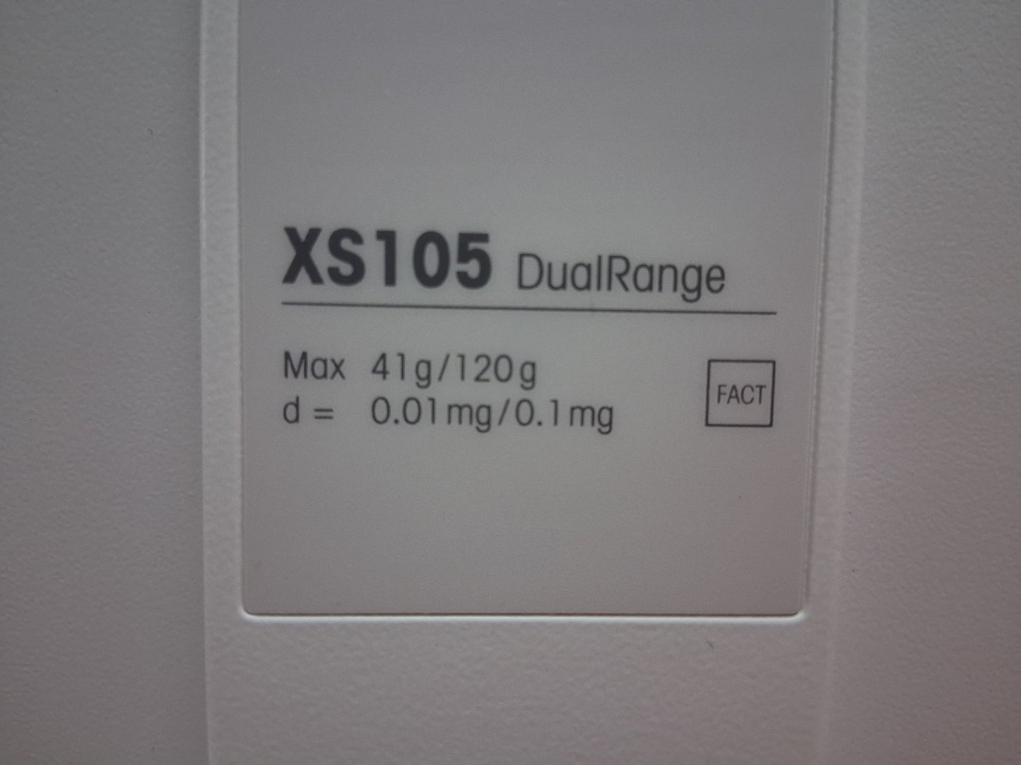 Mettler Toledo XS105 DualRange Analytical Balance 120g x 0.01mg TESTED WORKING