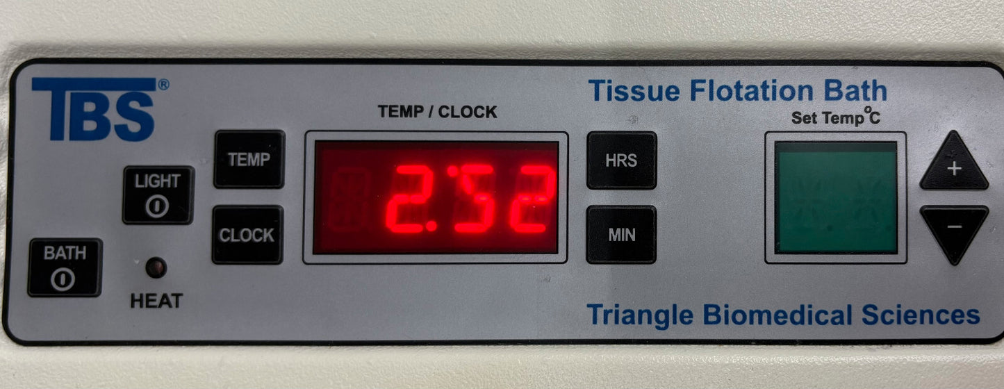TBS TRIANGLE BIOMEDICAL SCIENCES TFB-L TISSUE FLOTATION BATH w/LIGHT - FOR PARTS