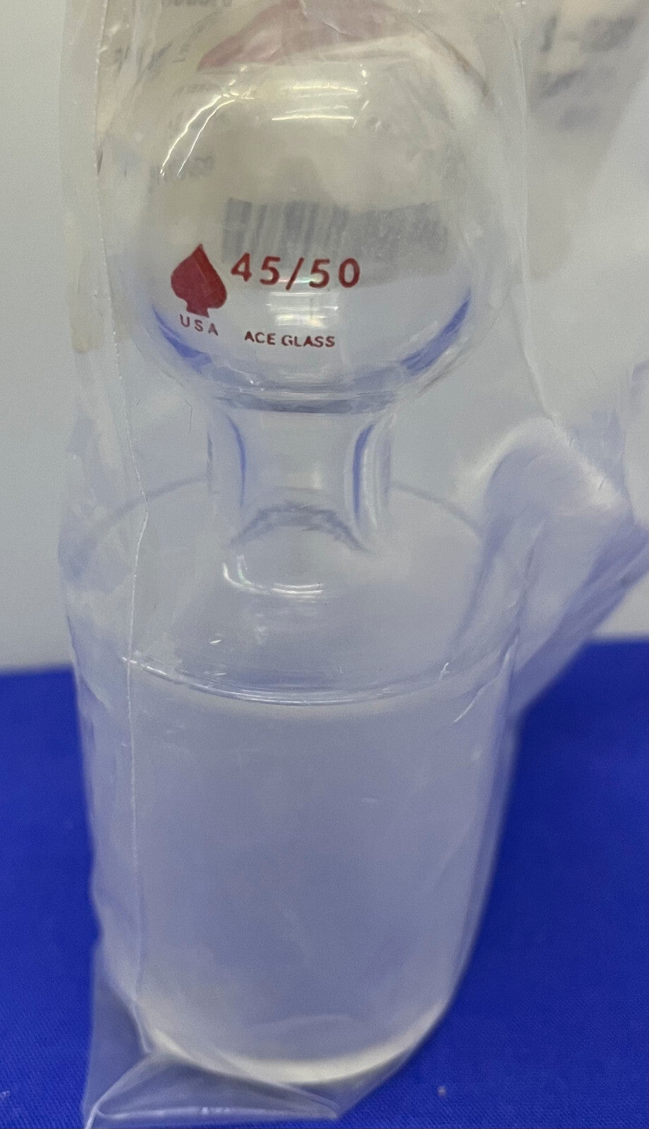 ACE GLASS 8250-20 HOLLE GLASSTOPPER MET VOLLEDIGE LENGTE 45/50 VOEG