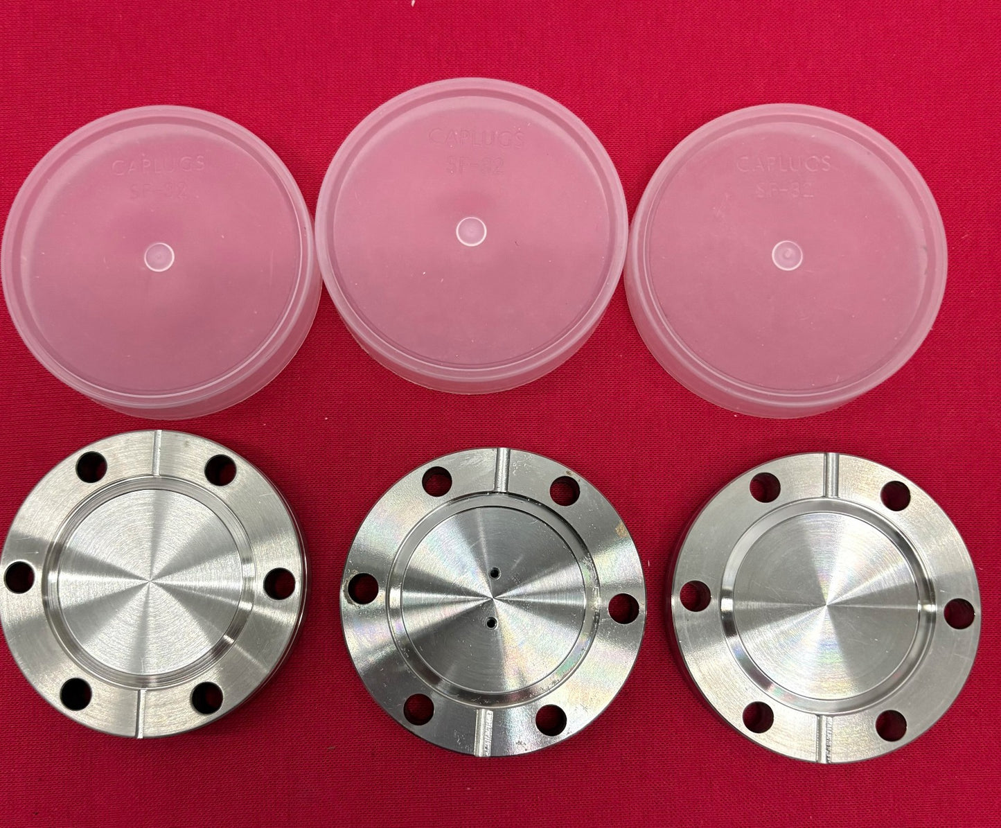 CONFLAT FLANGE BLANK DOUBLE SIDED 2 3/4” STAINLESS STEEL FITTING - 1 LOT QTY 3