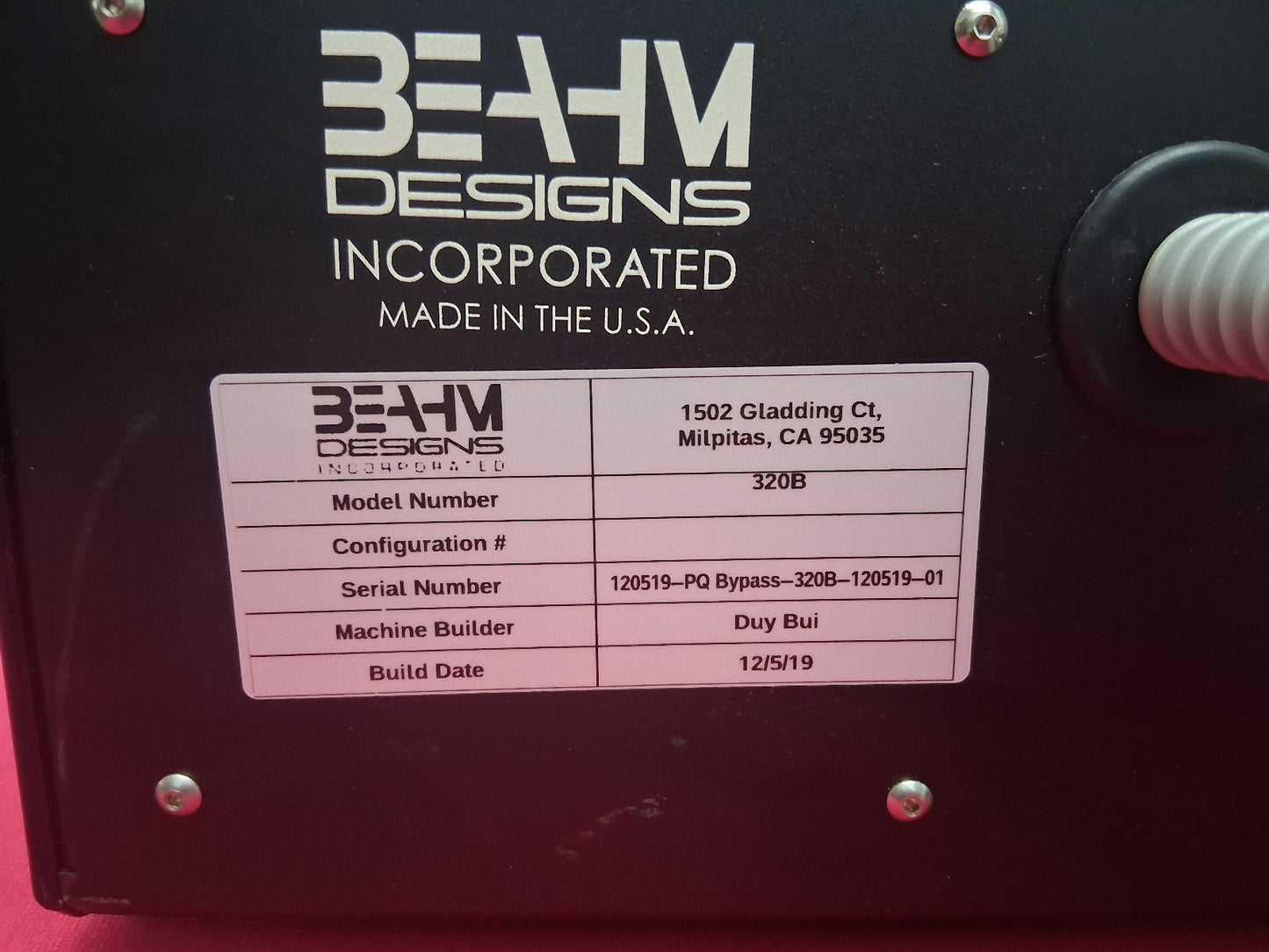 Beahm 320B Split Die Thermal Welder / Lap Joint Split Die Bonder / Polymer Tube