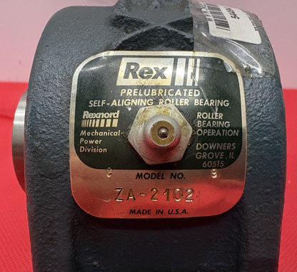 REX ZA-2102 / ZA2102 PILLOW BLOCK PRELUBRICATED SELF-ALIGNING ROLLER BEARING