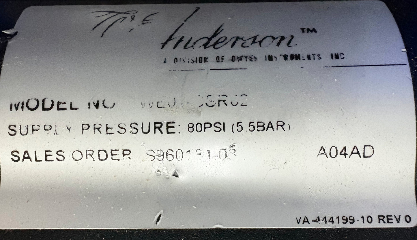 ACTUADOR NEUMÁTICO SERIE WE08 DE ANDERSON DWYER, VÁLVULA DE BOLA DE LATÓN NPT DE 2 PIEZAS, 80 PSI 