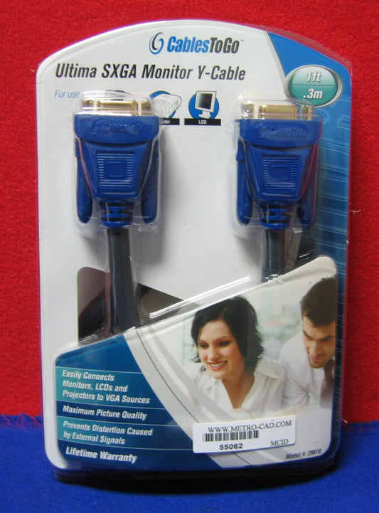CABLES TO GO MODEL 29610  ULTIMA SXGA MONITOR Y-CABLE BOTH FEMALE ENDS