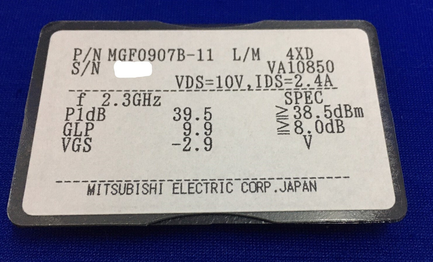 MITSUBISHI ELECTRIC MGF0907B-11 GaAs TRANSISTOR A EFFETTO DI CAMPO FET A MICROONDE