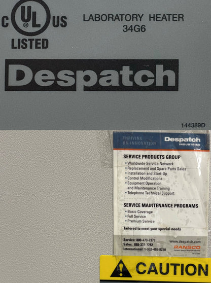 DESPATCH LAC1-38A-6 HIGH PERFORMANCE HEAVY DUTY BENCHTOP LAB CONVECTION OVEN
