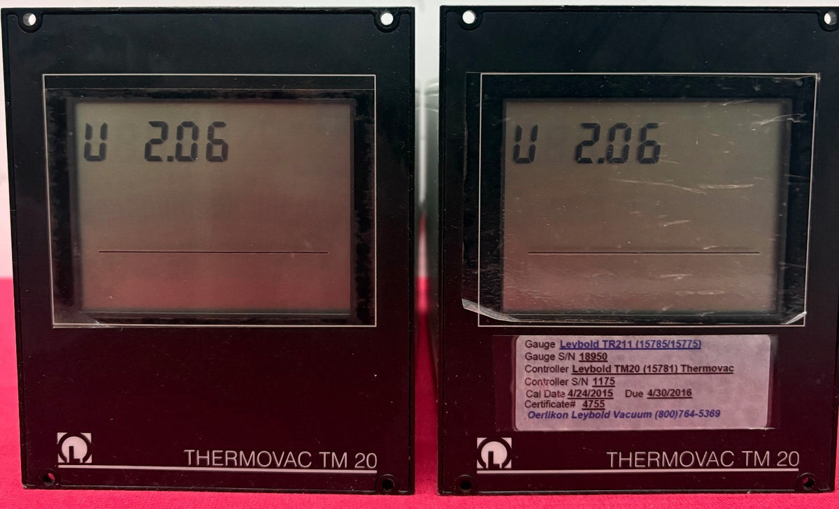 LEYBOLD THERMOVAC TM20 (15781) CONTROLLER VACUUM PUMP GAUGE QTY 2 - PARTS/REPAIR