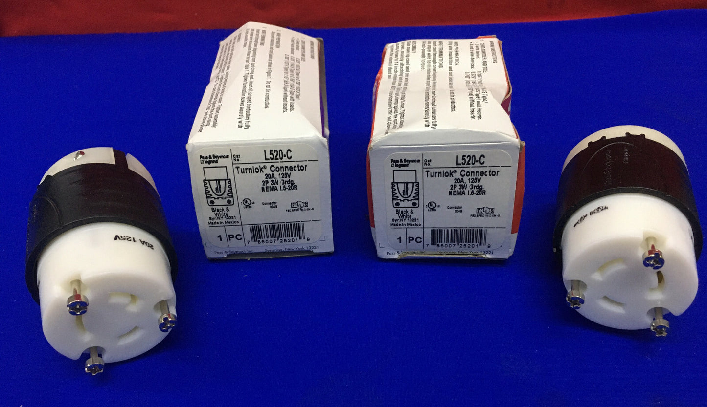 TOMA CON BLOQUEO POR GIRO PASS &amp; SEYMOUR L520C / L520-C
