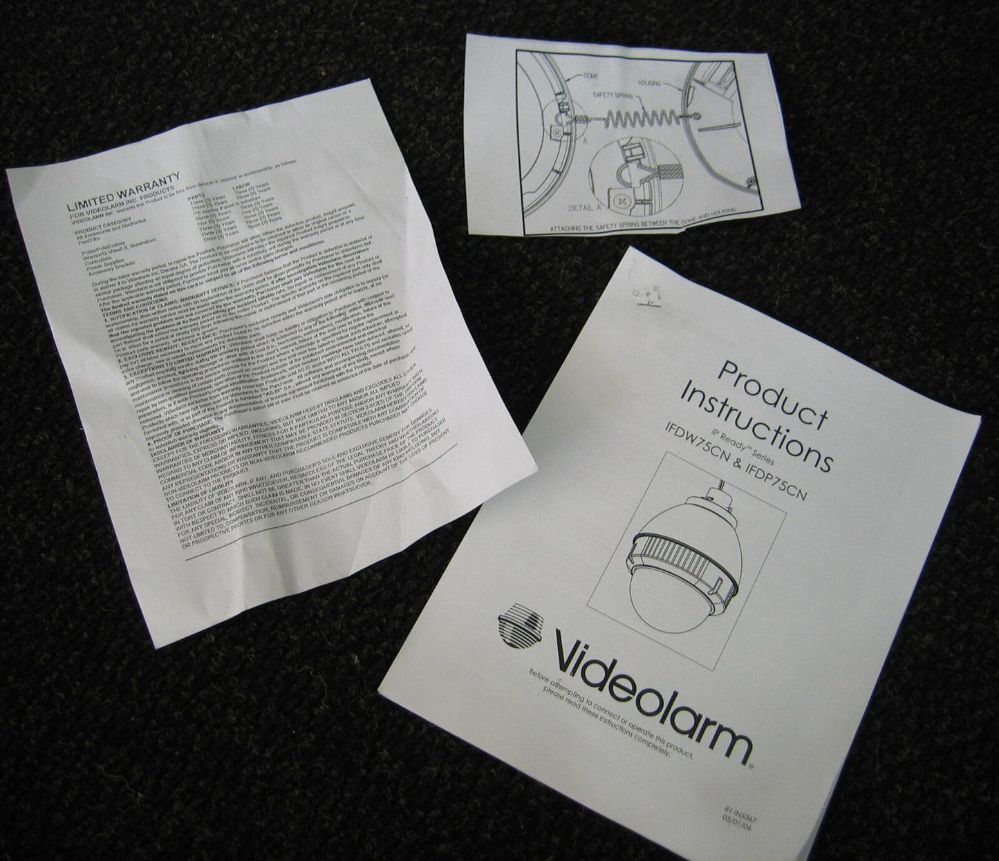 VIDEOLARM IP READYシリーズ モデルIFDP75CNと思われるアイテムは部品として未使用です