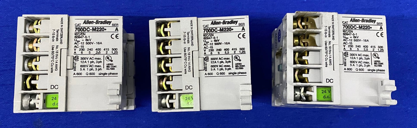 Allen Bradley AB M220 700DC-M220* SER A CONTACTEUR - 1 LOT QTÉ 3