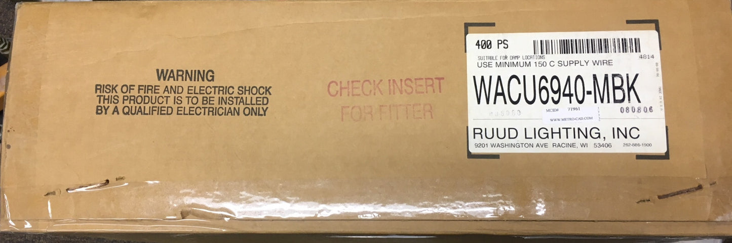 LUCE RUUD LIGHTING CREE 400 PS WACU6940-MBK / 080806