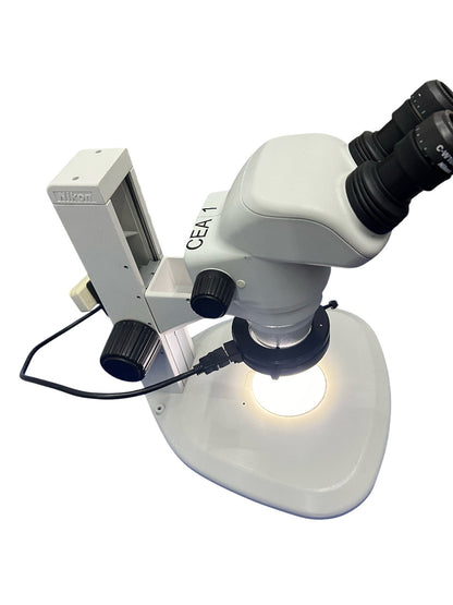 NIKON SMZ 745 MIKROSKOP 6,7X-50X MIT NIKON C-PSN 213406 STAND UND LED-LICHT 
