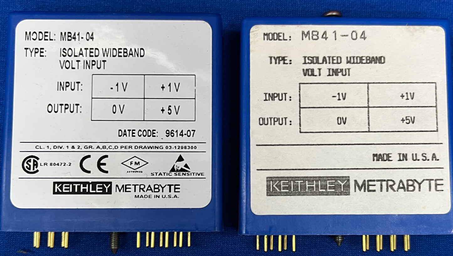1 LOT HOEVEELHEID 4 - KEITHLEY MB41-04 METRABYTE/ASYST/DAC GEÏSOLEERDE BREEDBANDMODULE