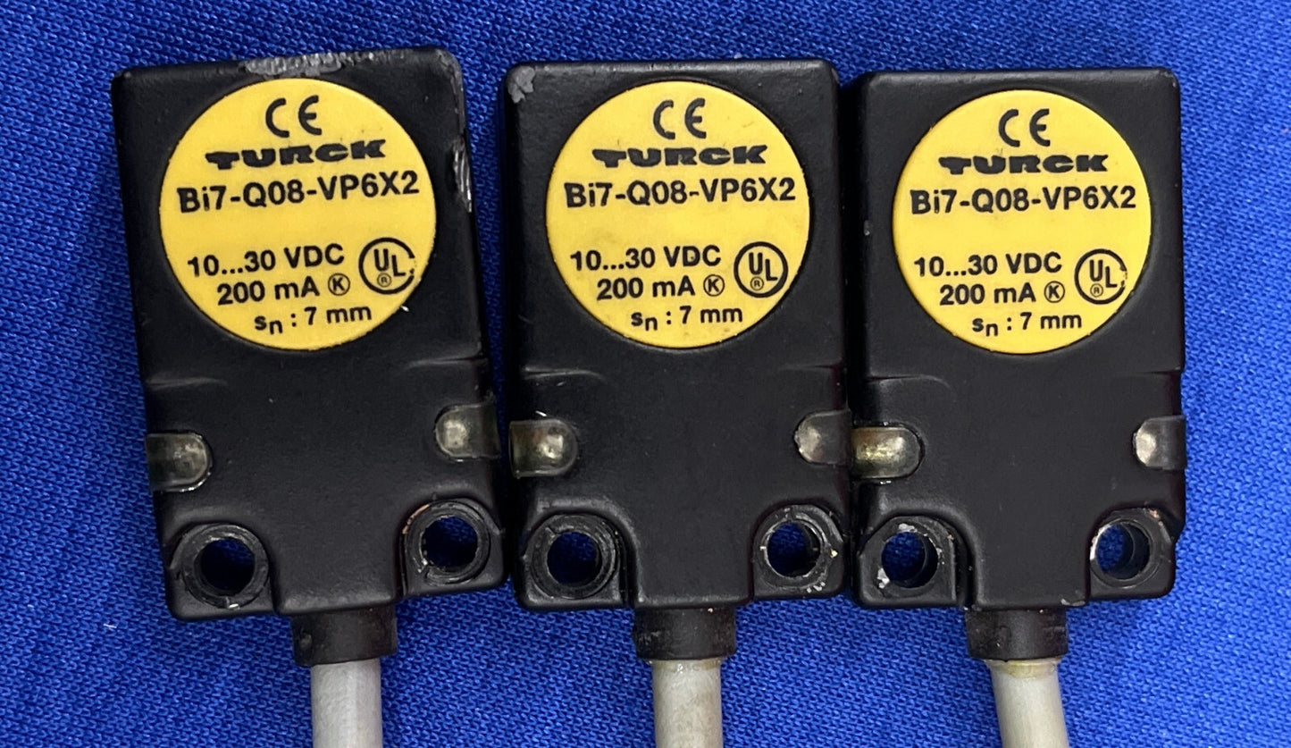 CANTIDAD 6 - SENSOR DE PROXIMIDAD INDUCTIVO RECTANGULAR TURCK Bi7-Q08-VP6X2-0.2M-RS-4.4T