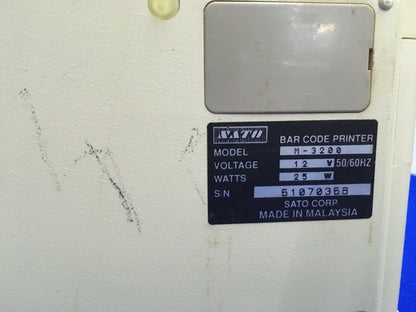 AANTAL 2 - SATO CORP M-3200 BARCODEPRINTERS VOOR ONDERDELEN/REPARATIE