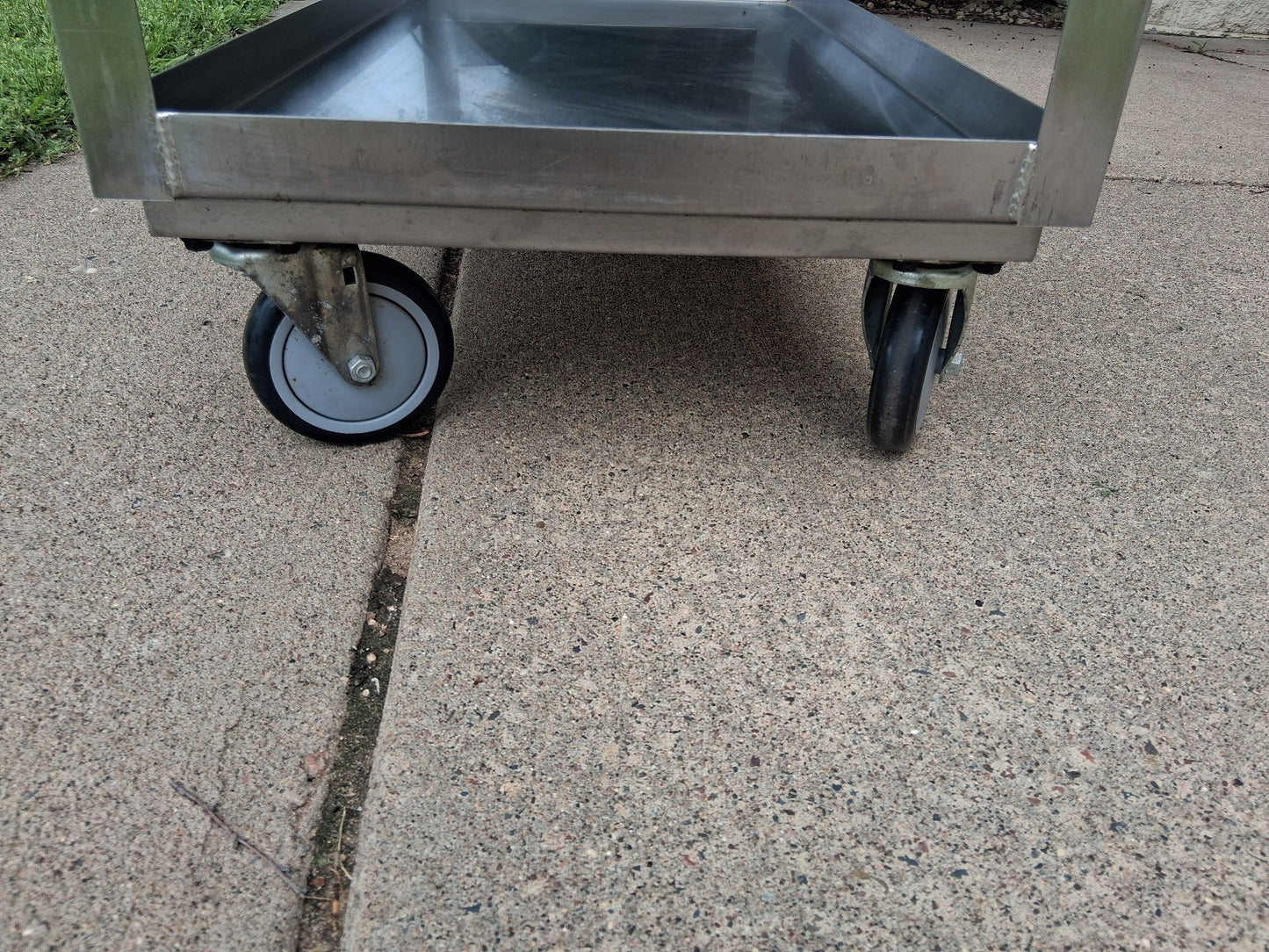 Jamco Stainless Steel Cart 18" x 36"  2 Shelf With Lips Casters Utility Cart