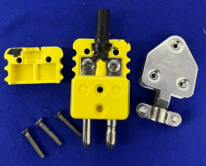 NANMAC K-TYPE HIGH TEMP W/ STRAIN RELIEF MALE PLUG THERMOCOUPLE CONNECTOR Qty 10