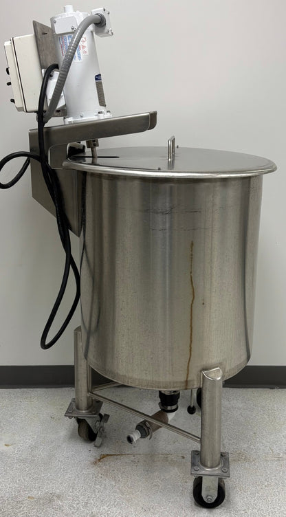 G&F MANUFACTURE SST-30G VERTICAL FINISH  MIXING TANK 30 GALLON FOR PARTS REPAIR