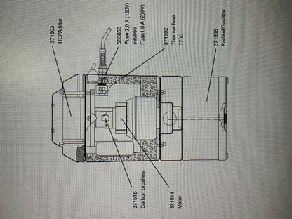 POUR PIÈCES/RÉPARATION NEDERMAN FILTRATION/EXTRACTEUR DE FUMÉES DE TABLE CX 5500