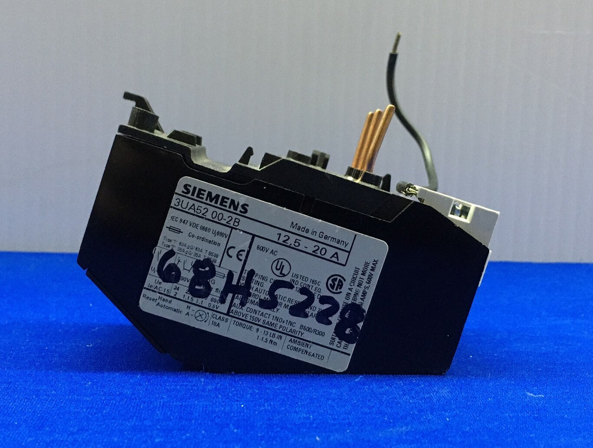 Relais statique de surcharge SIEMENS 3UA52 00-2B / 3UA5200-2B / 3UA52002B