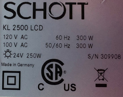 SCHOTT LEICA KL2500 LCD LIGHT SOURCE w/ NO BRAND RING-LIGHT FOR MICROSCOPE