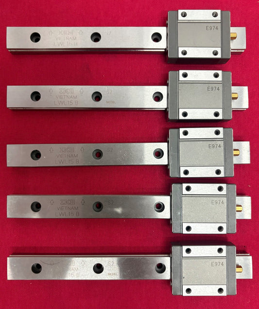 IKO LWL15B LINEAR GUIDE RAIL SLIDE BLOCK E974 - 1 LOT QTY 5
