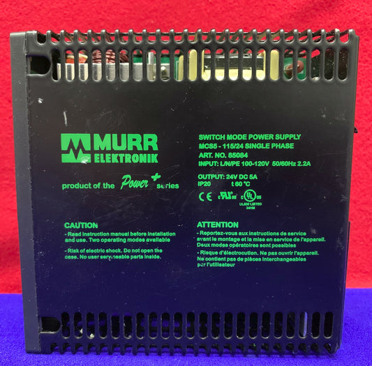 MURR ELEKTRONIK ART.NO.85084 / MCS5-115/24 FUENTE DE ALIMENTACIÓN CONMUTADA MONOFÁSICA