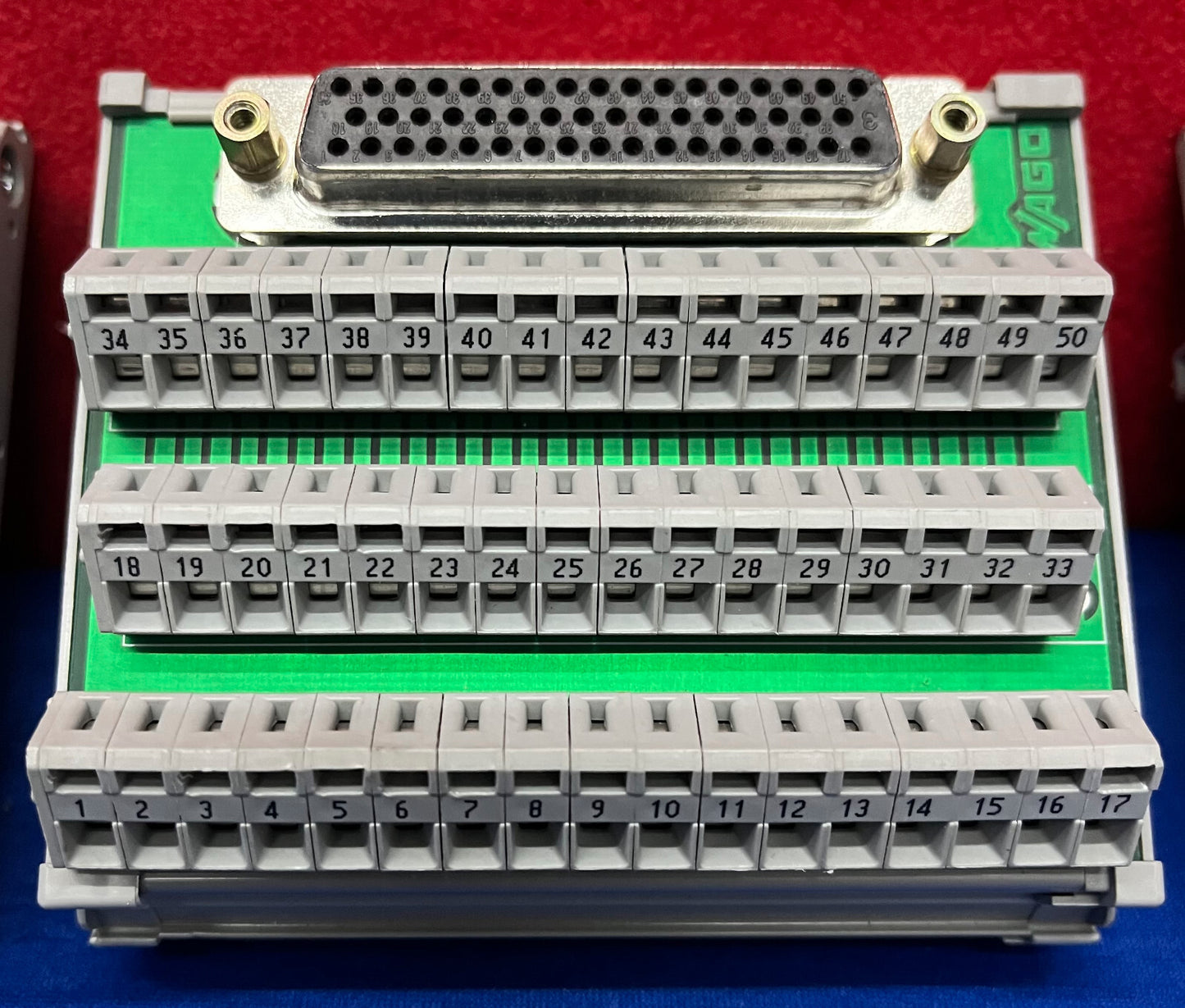 1 ロット数量 3 - WAGO 50 ピン DIN レール マウント ターミナル ブロック