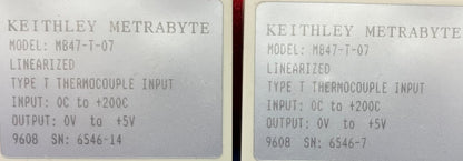 1 LOTTO QTY DA 5 - KEITHLEY METRABYTE MB47-T-07 INGRESSO TERMOCOPPIA TIPO LINEARIZZATO