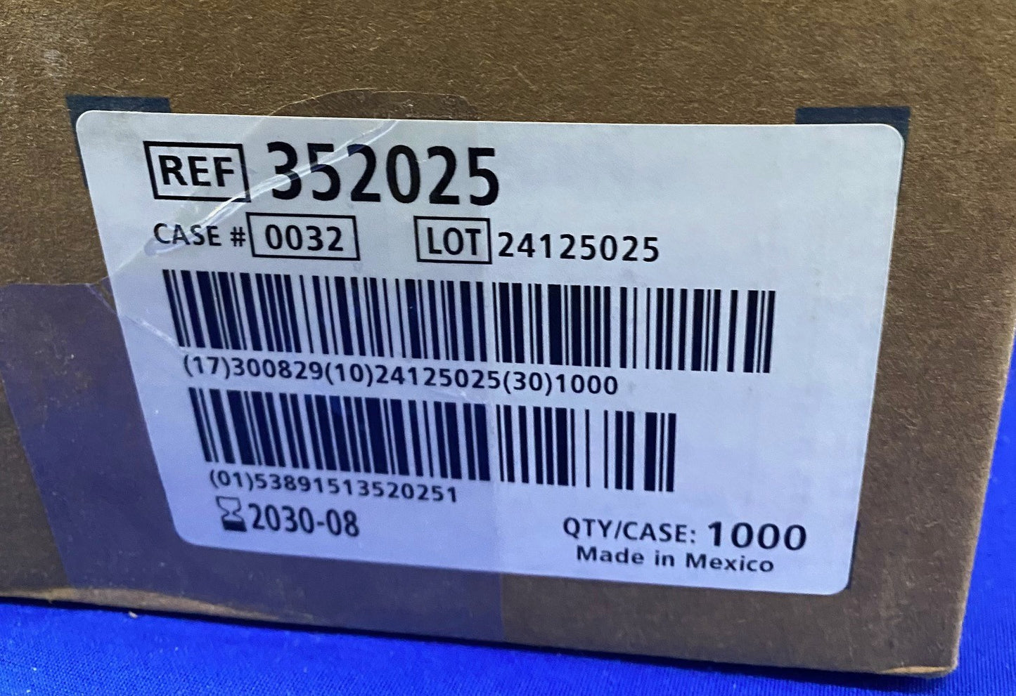 FALCON 352025 16mL POLYSTYRENE ROUND-BOTTOM TUBE 16X125mm - 1 CASE OF 1000 TUBES