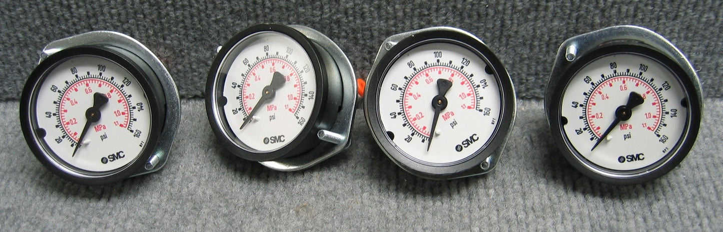 SMC 空気圧ゲージ 0-160PSI 0-1.1 MPa 4 個入り